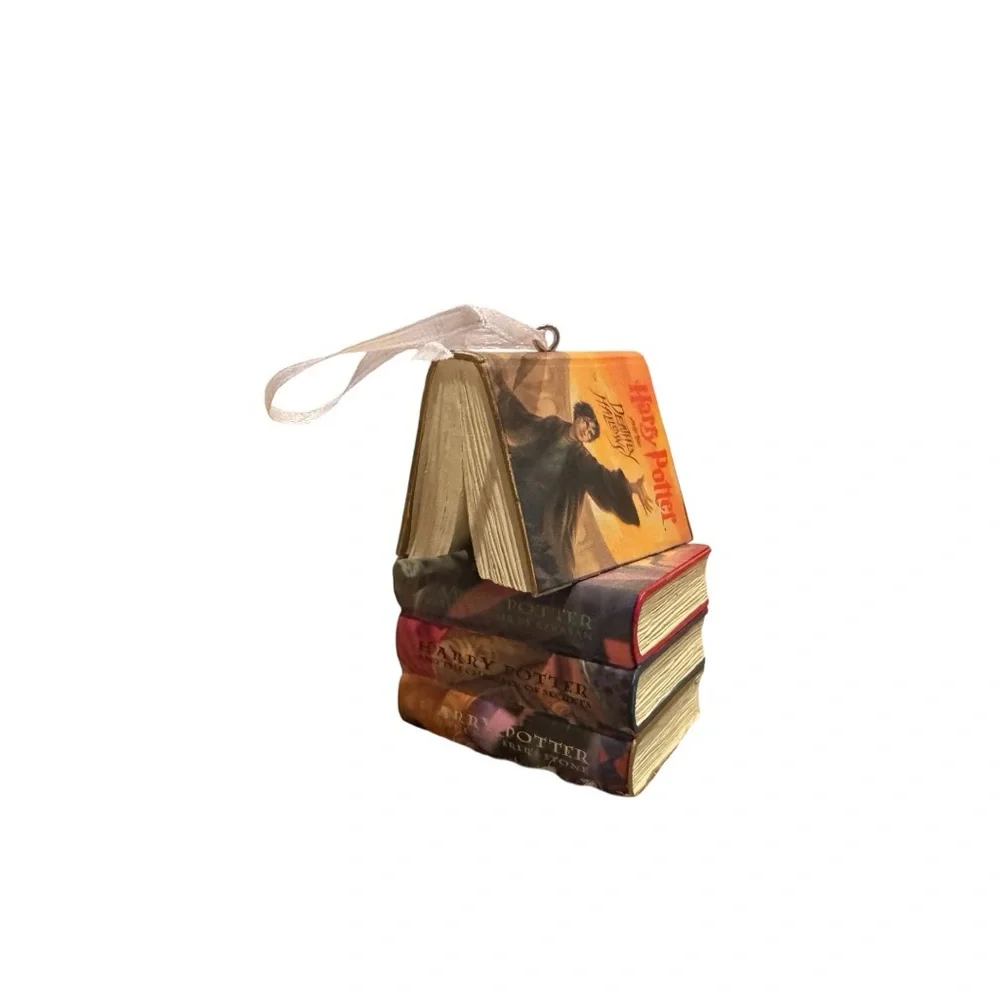 Hallmark Harry Potter Deathly Hallows Book Stack Hanging Christmas Ornament - Picture 2 of 7